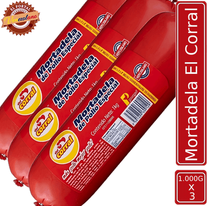 Mortadela El Corral 1 Kg Venezuela x 3