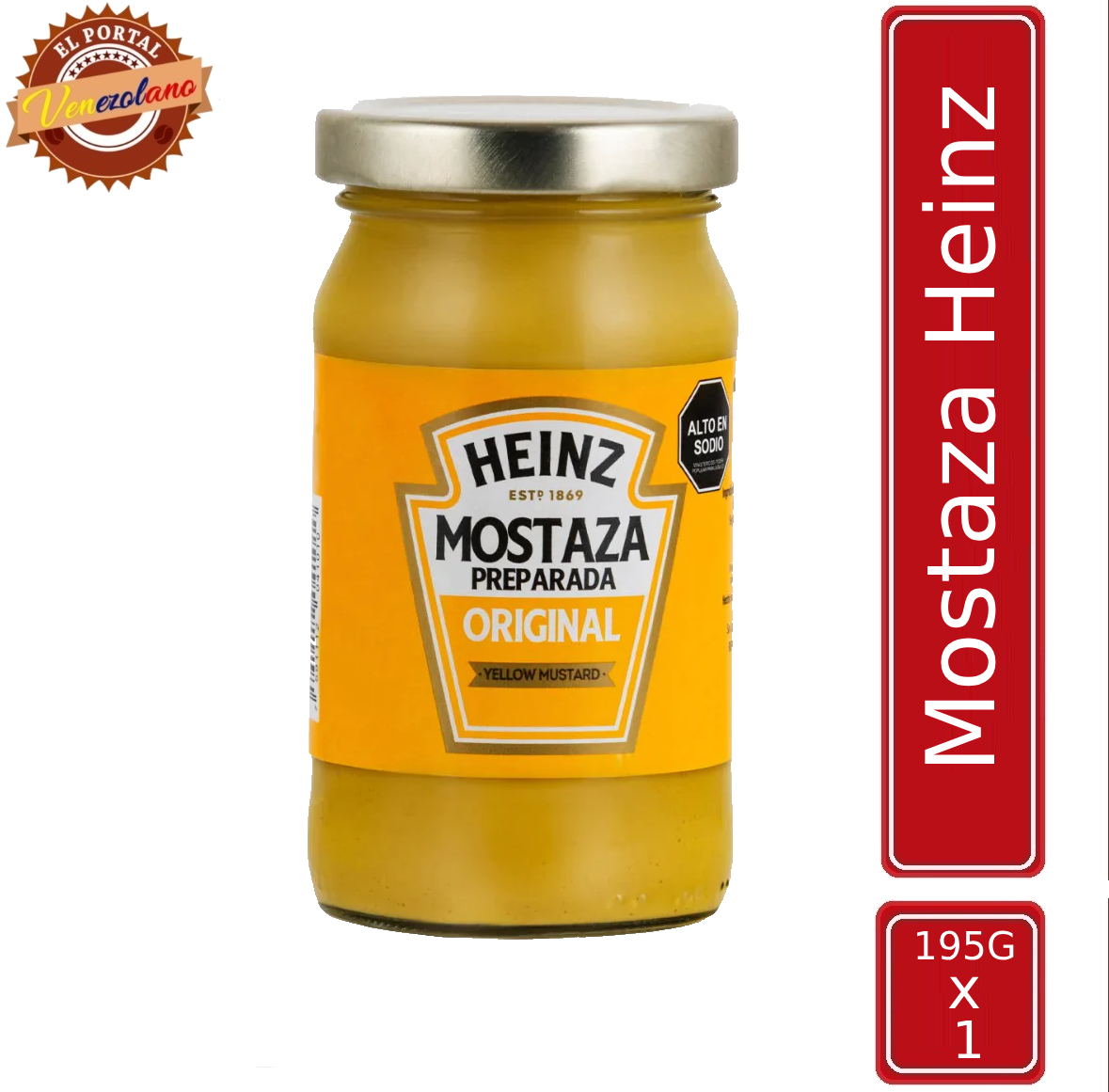 Mostaza Heinz 195g venezolana, disponible en Colombia