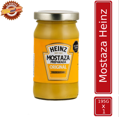 Mostaza Heinz 195g venezolana, disponible en Colombia