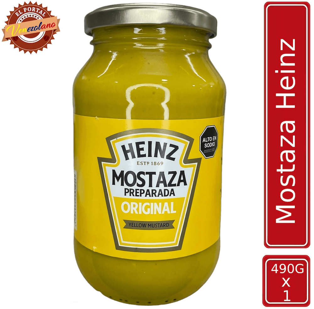 Mostaza Heinz 490g venezolana, disponible en Colombia