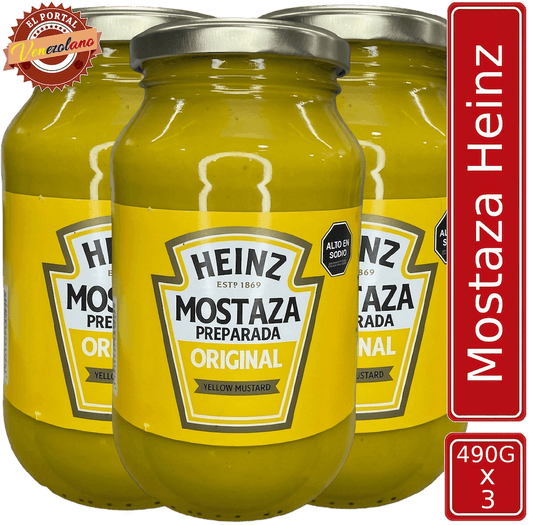 Mostaza Heinz 490g Venezuela x 3 Unidades
