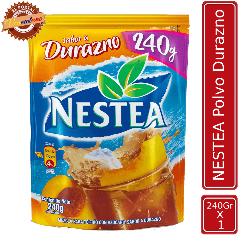 Nestea en polvo sabor durazno 240g venezolano, disponible en Colombia