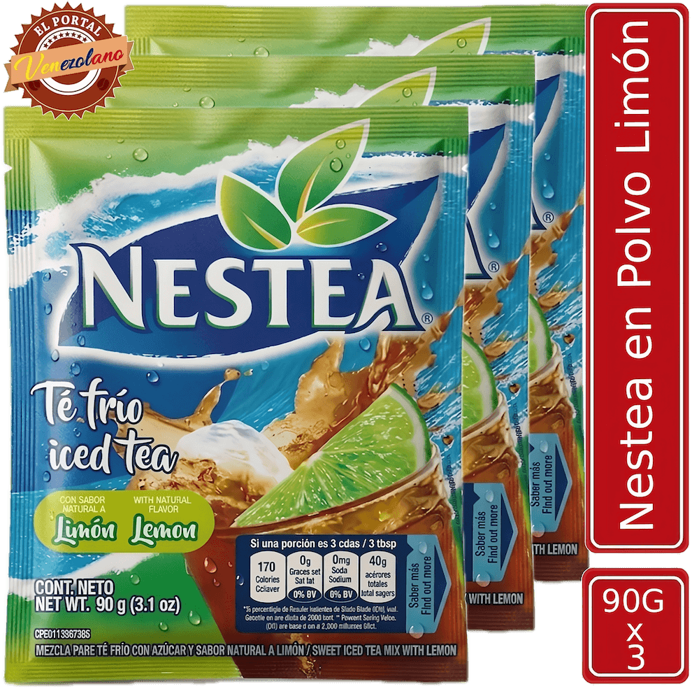 Nestea® En Polvo Limón  90g  Venezuela x 3 Unidades