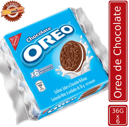 Galletas Oreo Pequeñas Chocolate Venezuela Paquete x 6