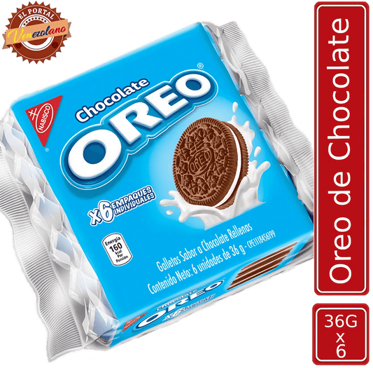 Galletas Oreo Pequeñas Chocolate Venezuela Paquete x 6
