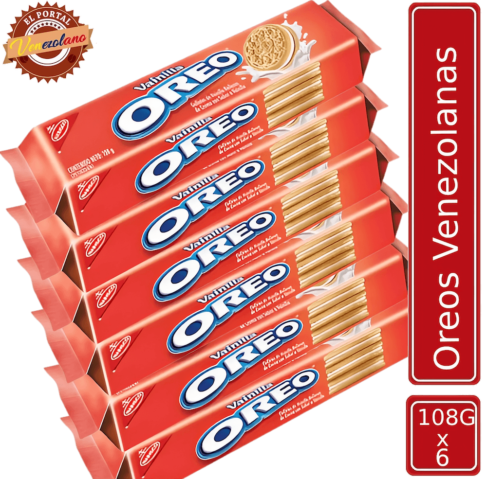 Galletas Oreo  Vainilla Venezuela x 6 Unidades