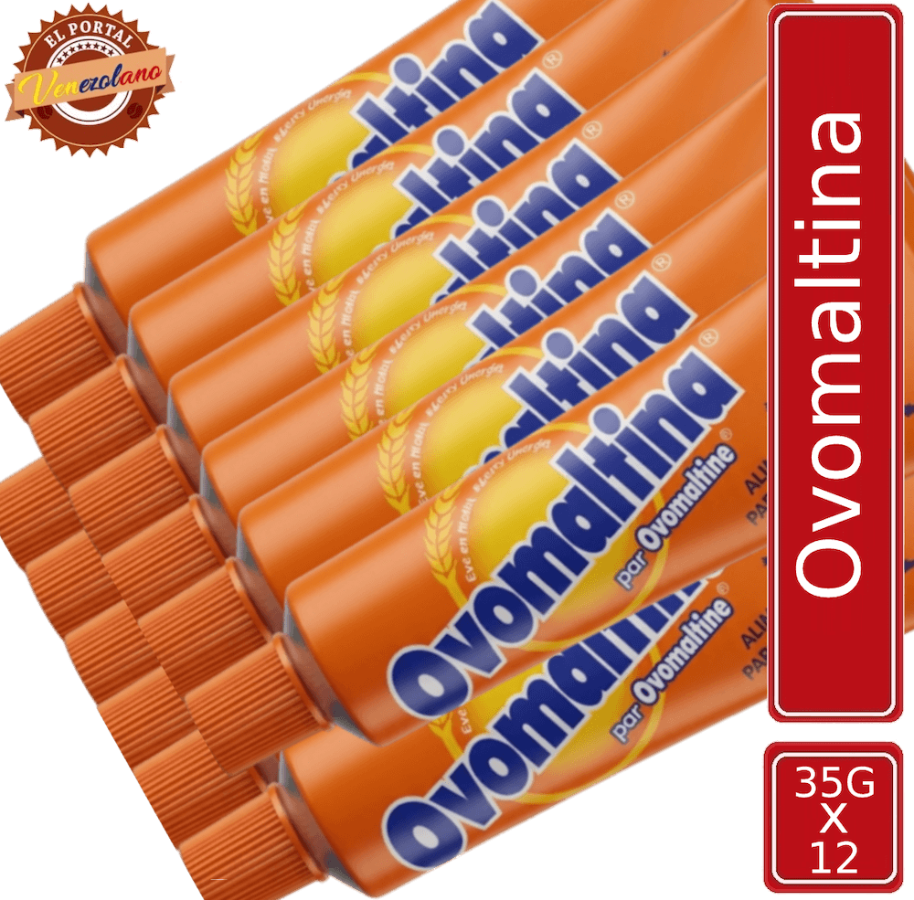 Pack de 12 Ovomaltina 35g venezolana, disponible en Colombia