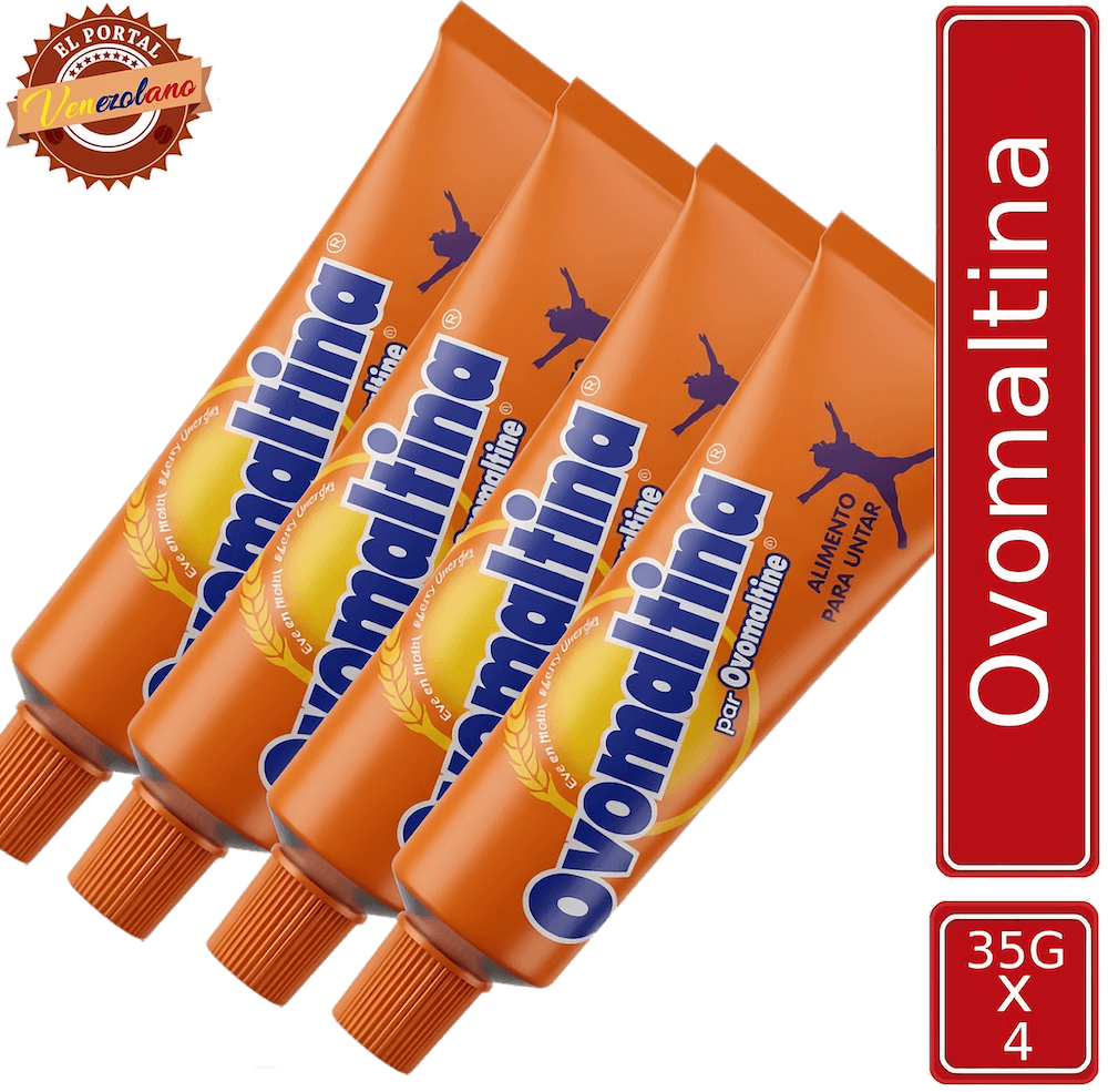 Pack de 4 Ovomaltina 35g venezolana, disponible en Colombia