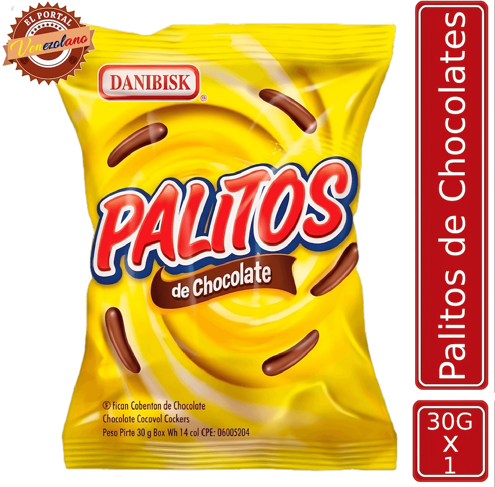 Palitos de chocolate Danibisk venezolanos, disponible en Colombia