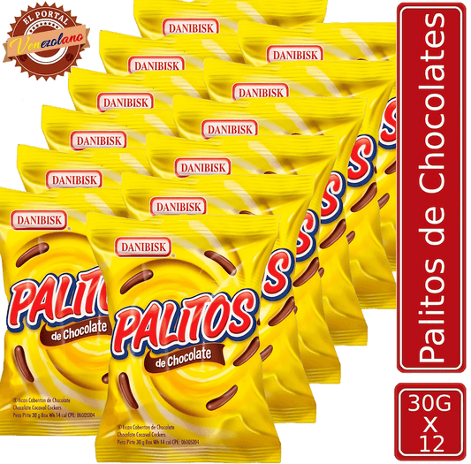 Palitos de Chocolate Danibisk Venezuela x 12 Unidades