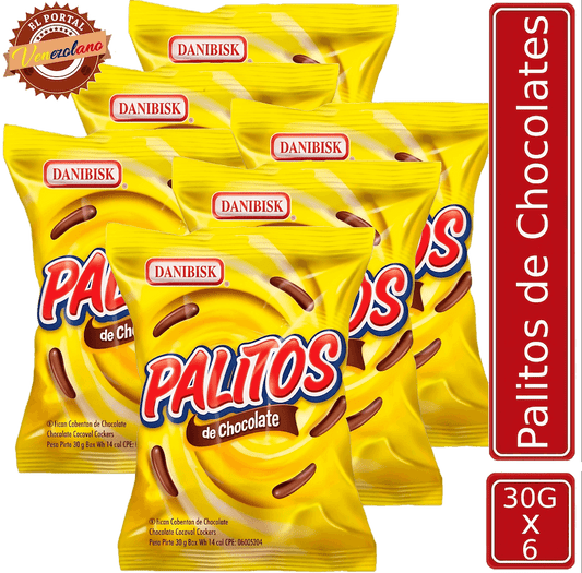 Palitos de Chocolate Danibisk Venezuela x 6 Unidades