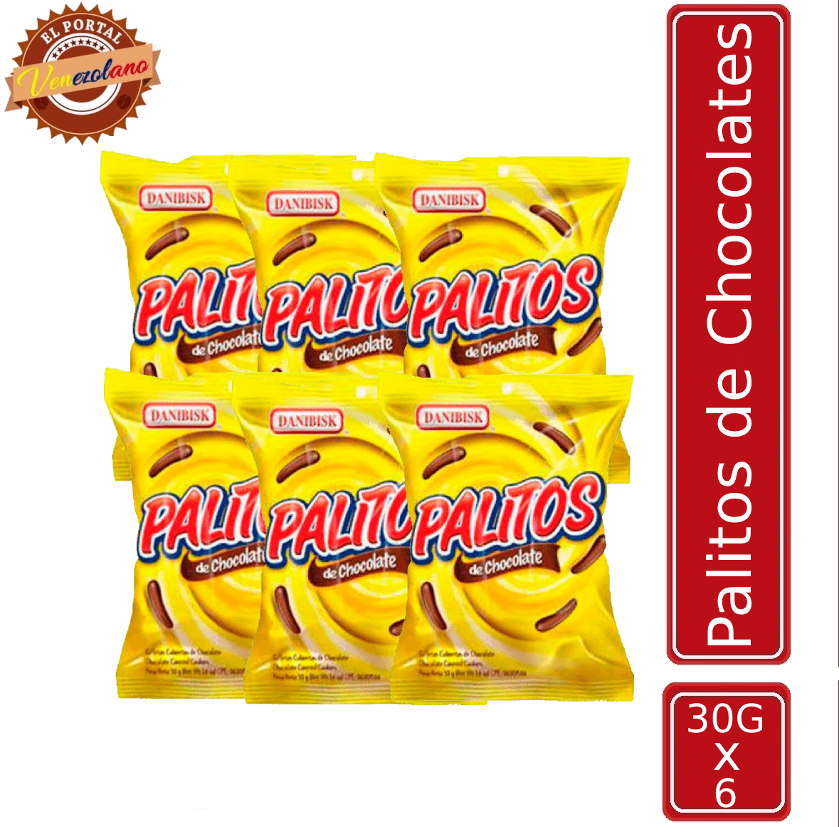 Palitos de Chocolate Danibisk Venezuela x 6