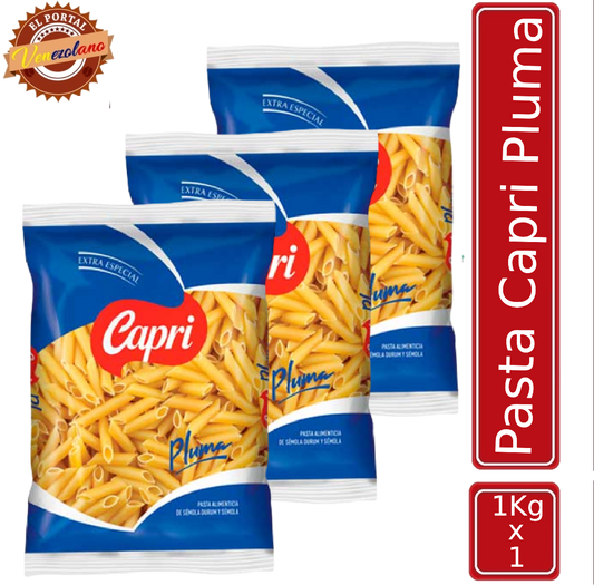 Pasta Corta Pluma Capri 1Kg Venezuela x 3