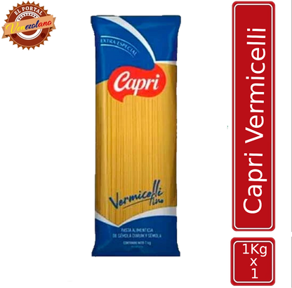Pasta Larga  Vermicelli Capri 1Kg Venezuela
