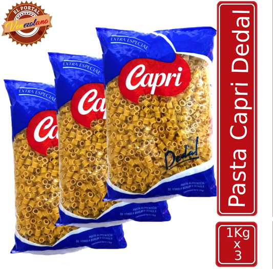 Pasta Corta Dedal Capri 1Kg Venezuela x 3