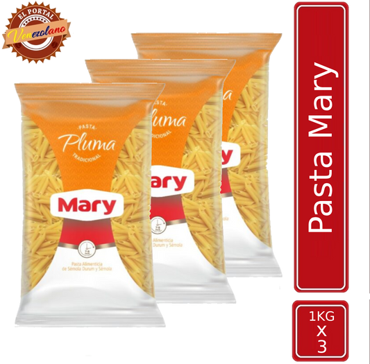 Pasta Corta Mary Pluma 1Kg Venezuela x 3