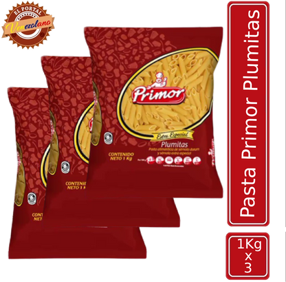Pasta Corta Primor Plumitas 1Kg Venezuela x 3