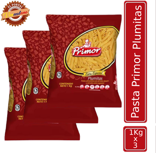 Pasta Corta Primor Plumitas 1Kg Venezuela x 3