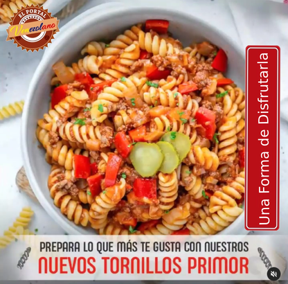 Pasta Corta Primor Tornillitos  1Kg Venezuela x 3