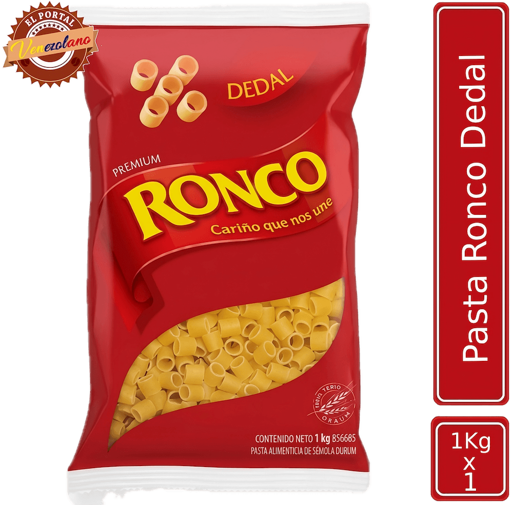 Pasta Ronco dedal 1kg venezolana, disponible en Colombia