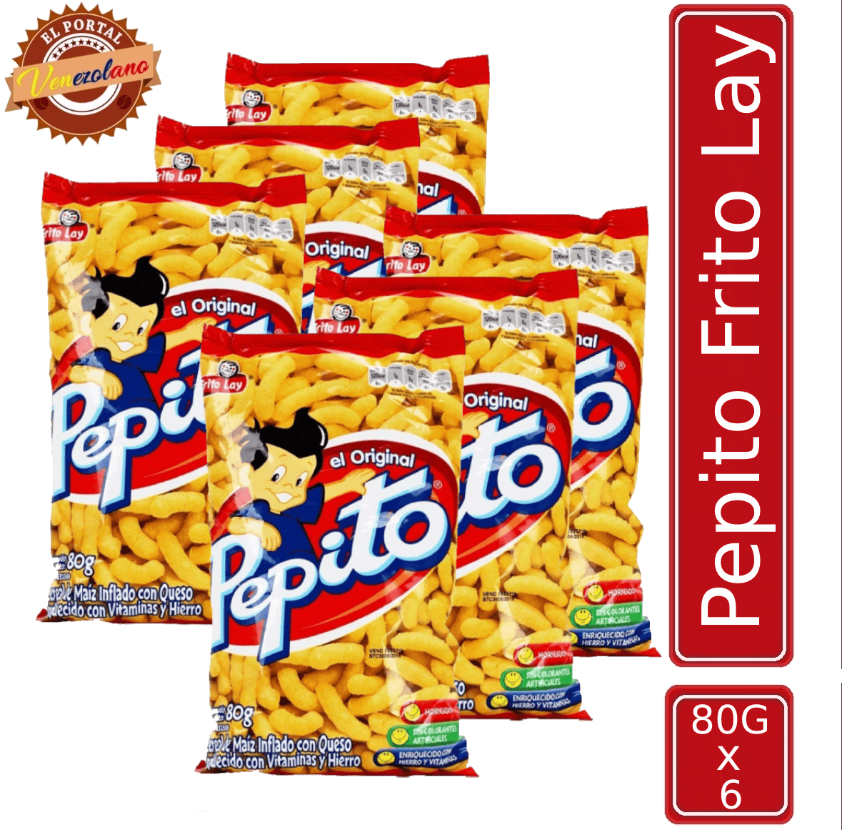 Pepito 80 Gr Frito Lay  Venezuela x 6
