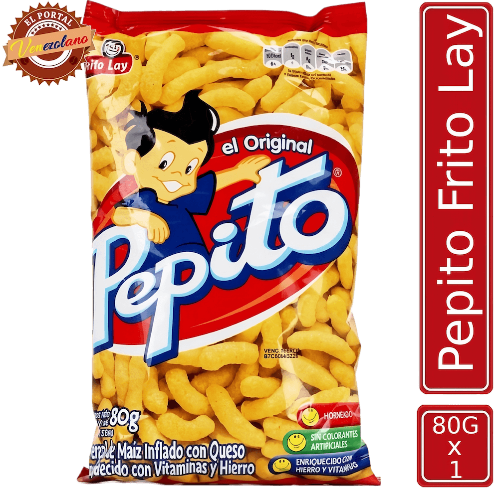 Pepito 80g Frito Lay venezolano, disponible en Colombia