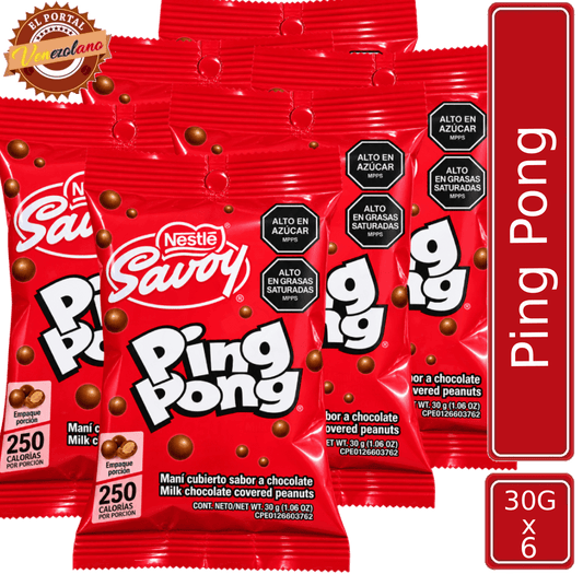 Chocolate Ping Pong | Chocolate Original Savoy Venezolano x 6 Unidades