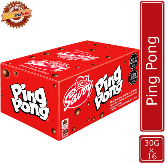 Chocolate Ping Pong | Chocolate Original Savoy Venezolano Caja x 16 Unidades