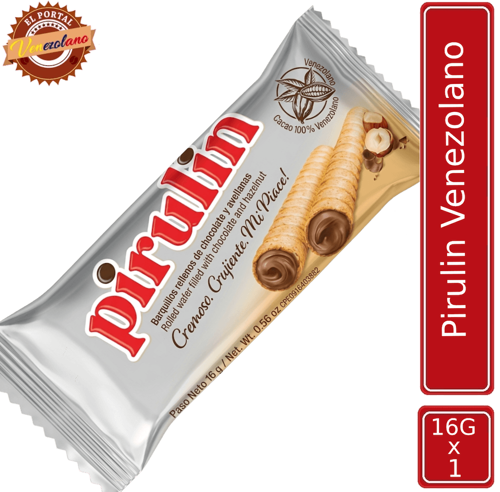Pirulín individual 16g Sindoni venezolano, disponible en Colombia