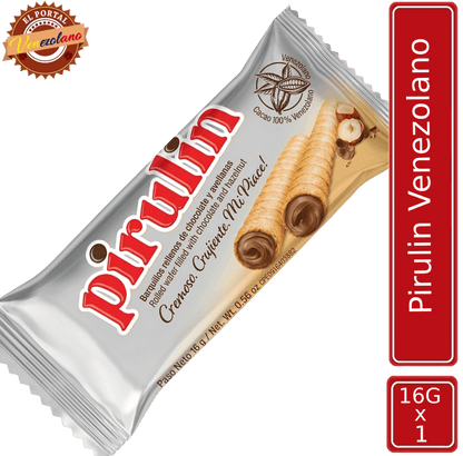 Pirulín individual 16g Sindoni venezolano, disponible en Colombia