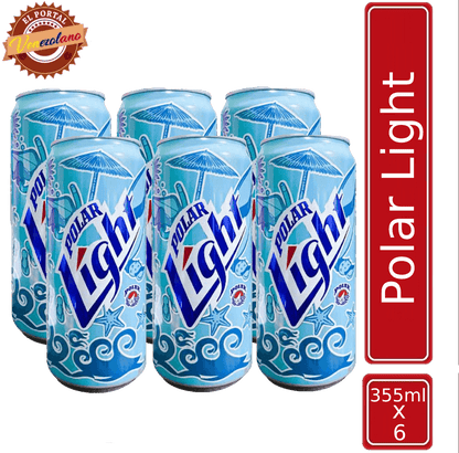 Pack de 6 cerveza Polar Light 355 ml venezolana, disponible en Colombia