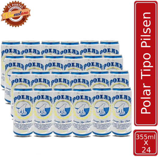 Cerveza Polar Lata 355 Ml Venezuela x 24