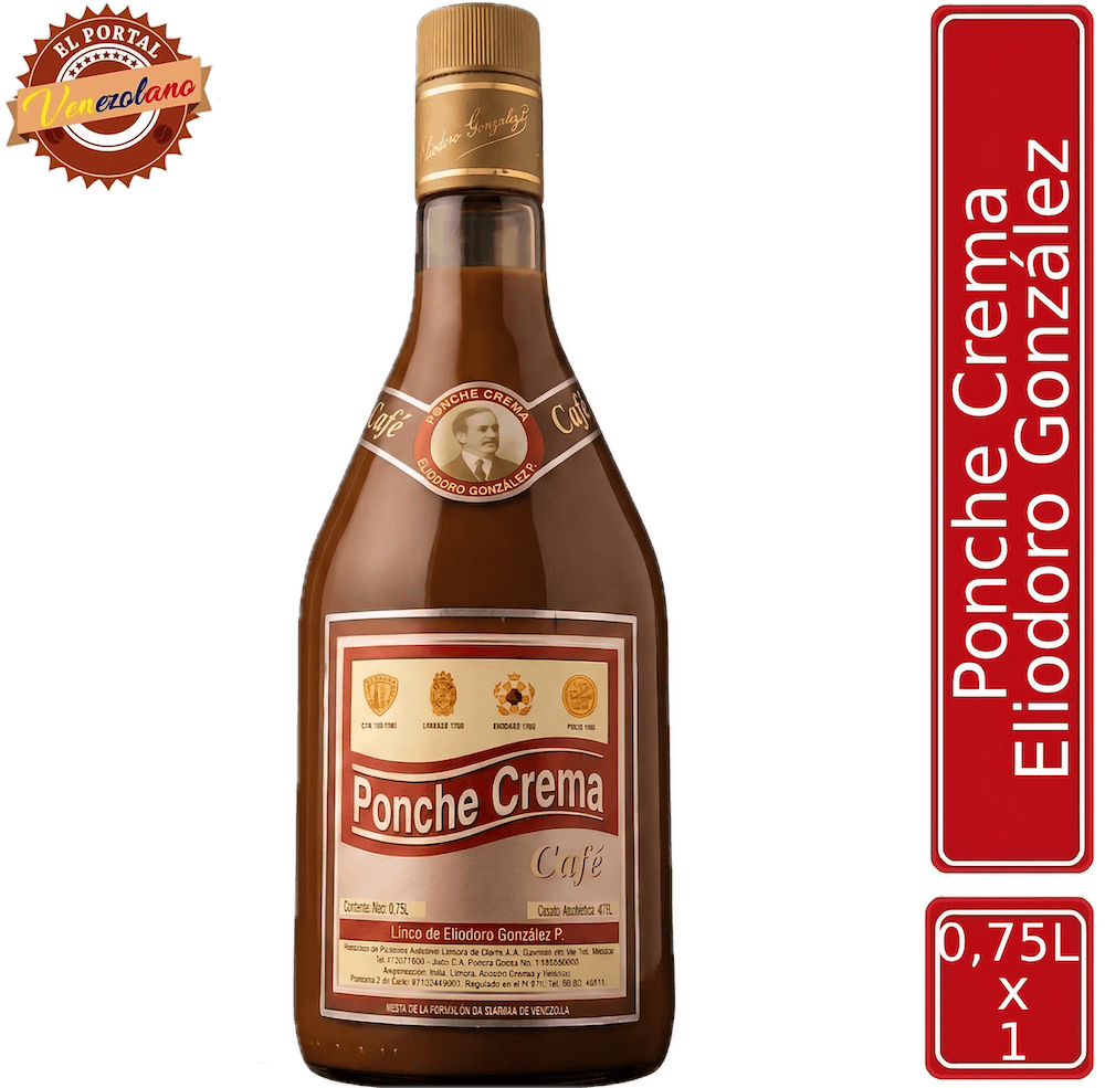 Ponche crema Eliodoro González café venezolano, disponible en Colombia