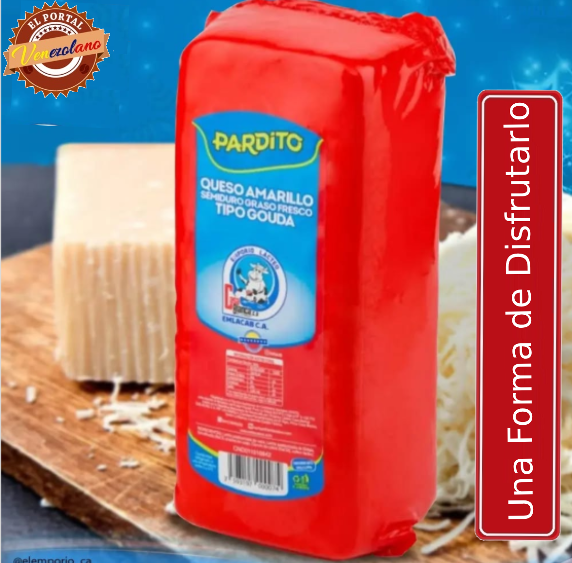 Bloque de Queso Amarillo Casa Blanca 2.5 Kg Venezuela