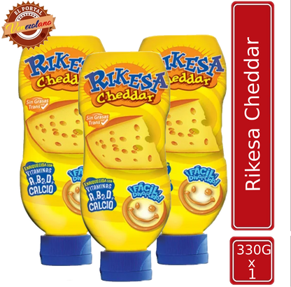 Rikesa Cheddar 330 Gr Nueva Presentación Venezuela x 3