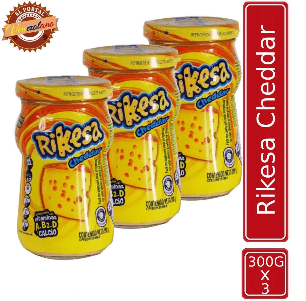 Rikesa Cheddar 300 Gr Venezuela x 3