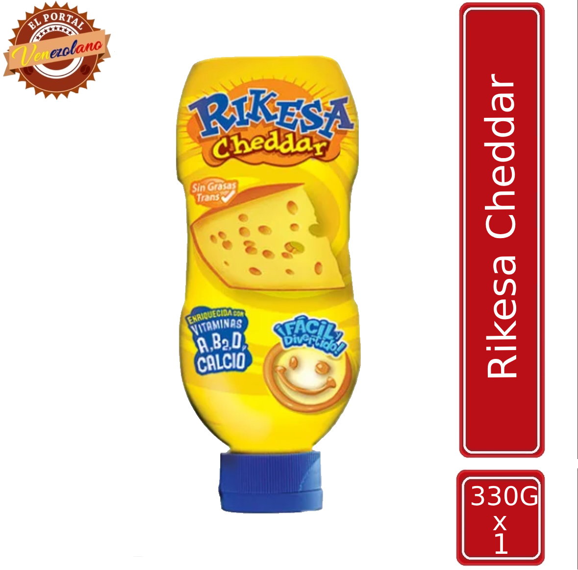 Rikesa Cheddar 330 Gr Nueva Presentación Venezuela