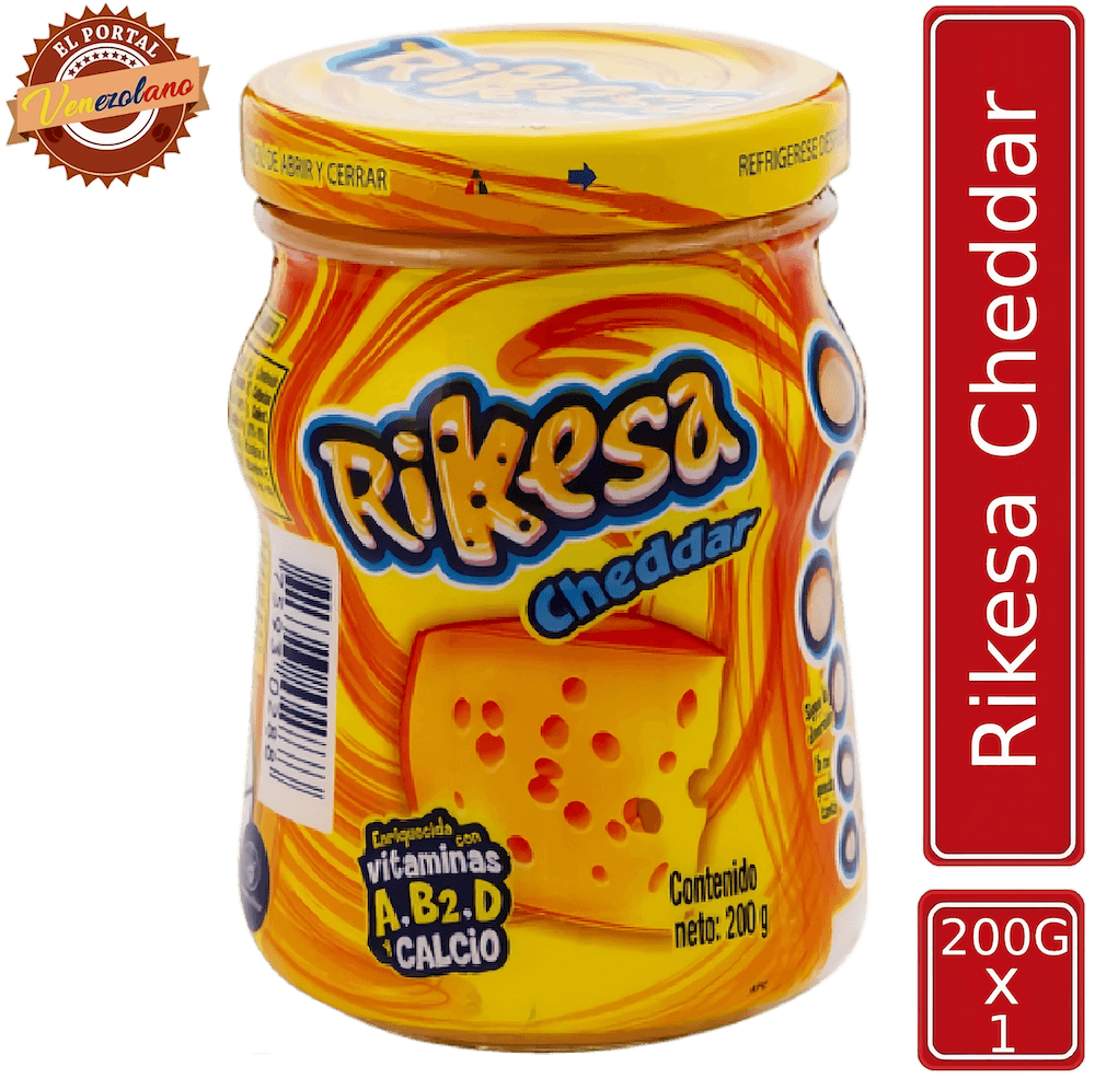 Rikesa Queso Fundido Cheddar 200g Untable Original Venezuela