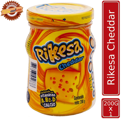 Rikesa Queso Fundido Cheddar 200g Untable Original Venezuela