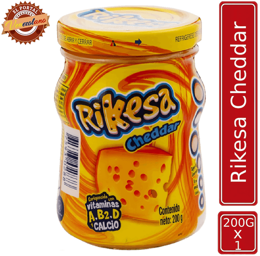 Rikesa Queso Fundido Cheddar 200g Untable Original Venezuela