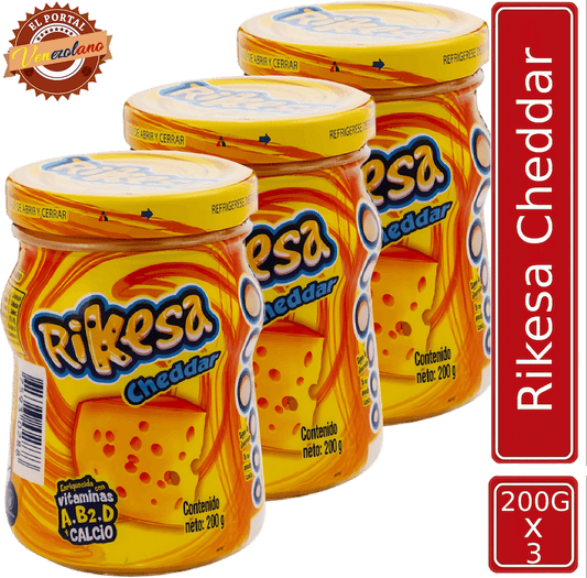 Rikesa Queso Fundido 200g Venezolana X 3 Unidades