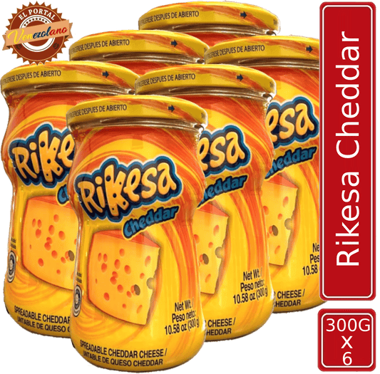 Rikesa Queso Fundido Cheddar 300g Venezuela X 6 Unidades