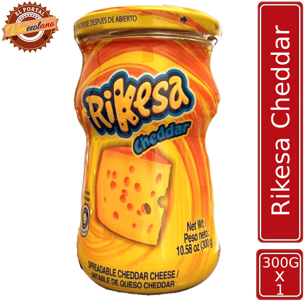 Rikesa Queso Fundido Cheddar 300g Untable Original Venezuela