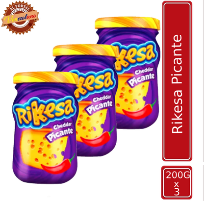 Pack de 3 Rikesa picante 200g venezolano, disponible en Colombia
