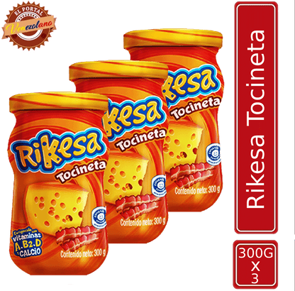 Rikesa Cheddar Tocineta 300 Gr Venezuela x 3