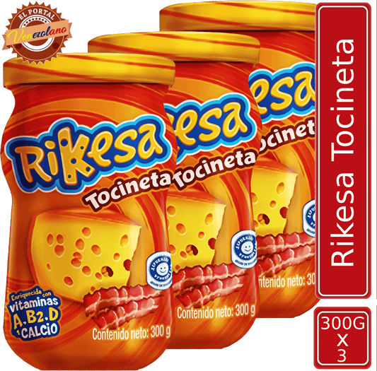Rikesa Tocineta Queso Fundido 300g Venezuela X 3 Unidades