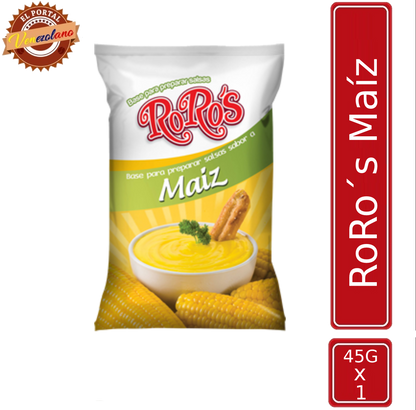 Base para salsas RoRo's de maíz 45g venezolana, disponible en Colombia