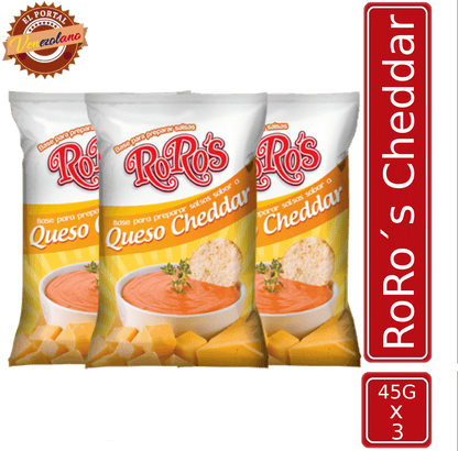 Base para Preparar Salsas RoRo´s Cheddar 45G Venezuela x 3