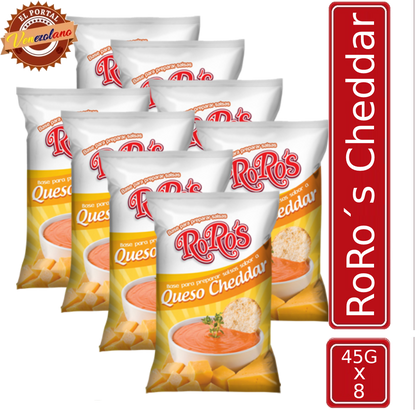 Base para Preparar Salsas RoRo´s Cheddar 45G Venezuela x 8