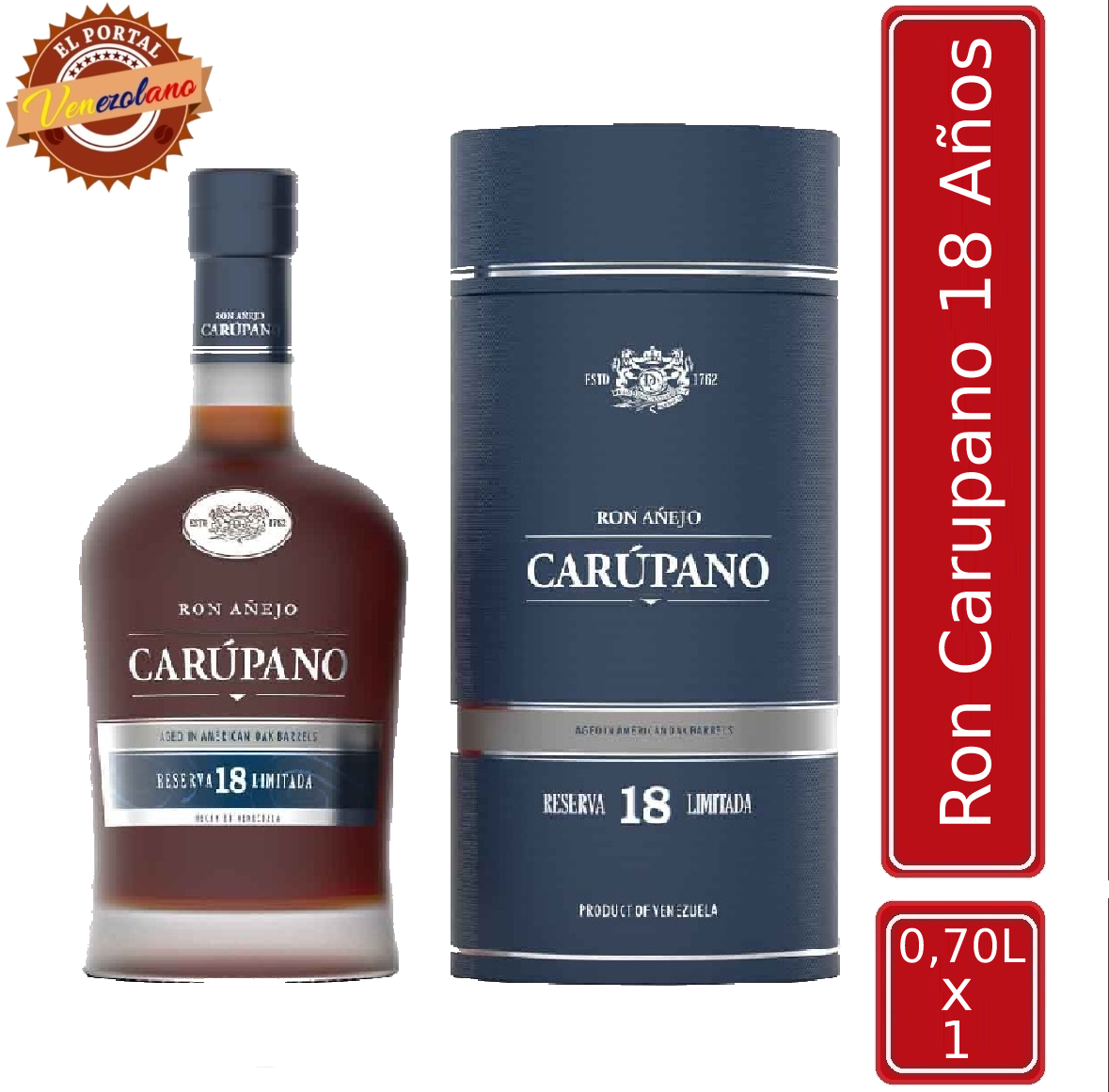 Ron Carúpano Reserva Limitada  18 Años Venezuela